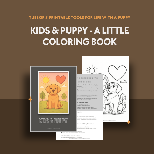 Kids & Puppy - A Little Coloring Book